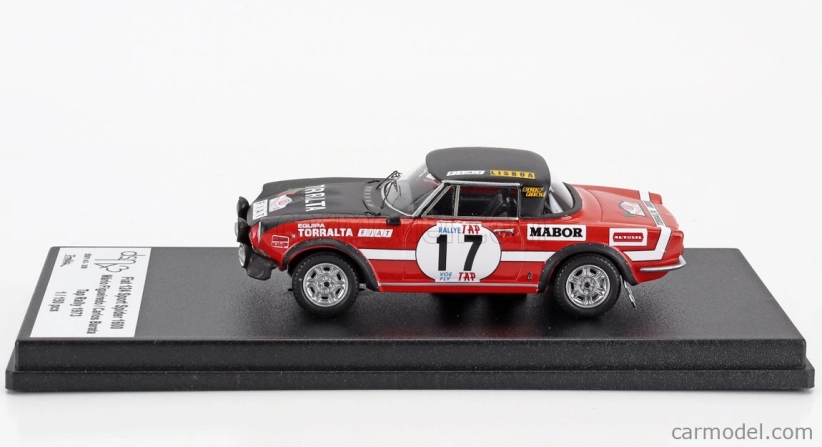 Trofeu Fiat 124 Sport Spider 1600 N 17 Rally Tap 1973 Mario Figueiredo - Carlos Barata 1:43 Černá Červená