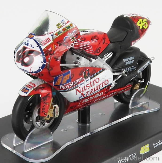 BAZAR - Edicola Aprilia Rsw 250cc N 46 1:18, červená