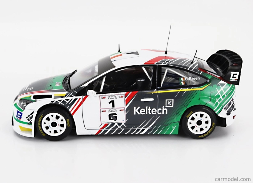 Sun-star Ford england Focus Rs Wrc Keltech N 1 Winner Rally Sprint Cff Group Boggeragh 2022 Craig Breen - Peter Brennan 1:18 Biela Zelená Sivá
