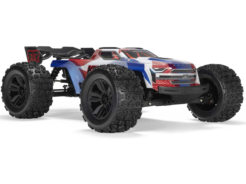 RC auto Arrma Kraton 6S V6 BLX 1:8 4WD RTR, modrá/růžová
