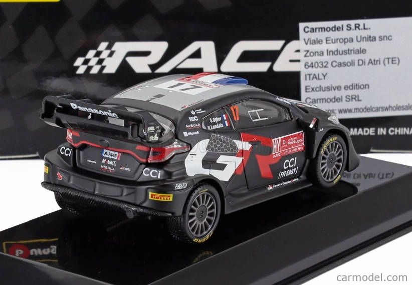 Bburago Toyota Yaris Gr Rally1 Hybrid Team Toyota Gazoo Racing Wrt N 17 Rally 2024 Sebastien Ogier – Vincent Landais 1:43 Black