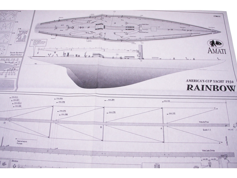 AMATI Rainbow plachetnica 1934 1:80 kit