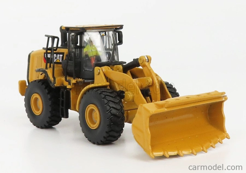 Dm-models Caterpillar Cat966m Ruspa Gommata - Scraper Tractor Wheel Loader 1:87 Žlutá Černá