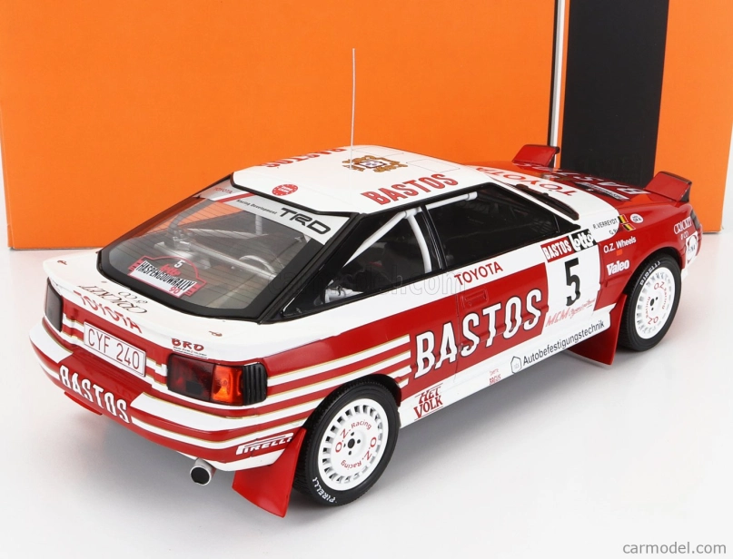Ixo-models Toyota Celica Gt-four St165 Bastos N 5 Rally Haspengouw 1990 R.verreydt - G.biar 1:18 Červená Biela