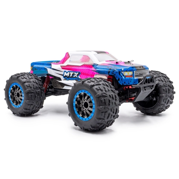 RC auto MTX elektro Offroad Truggy, ružovo-fialovo-modrá