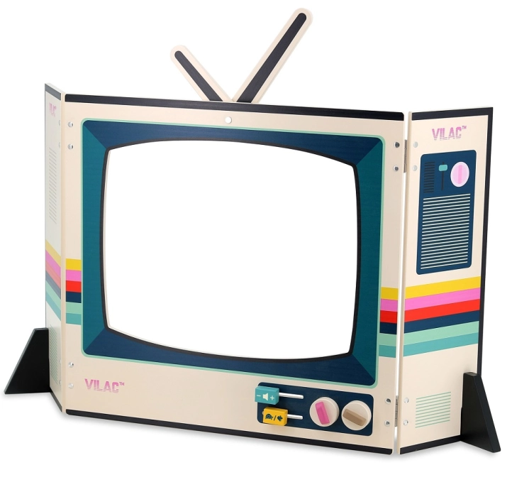 Vilac Dřevěné divadlo Retro televize