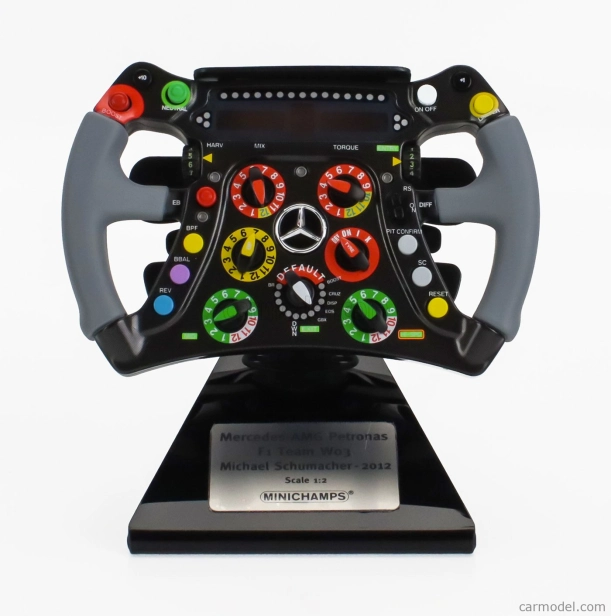 Minichamps Accessories Steering Wheel - Volante F1 Mercedes Gp Mgpw03 Petronas Season 2012 Michael Schumacher 1:2 Černá Stříbrná