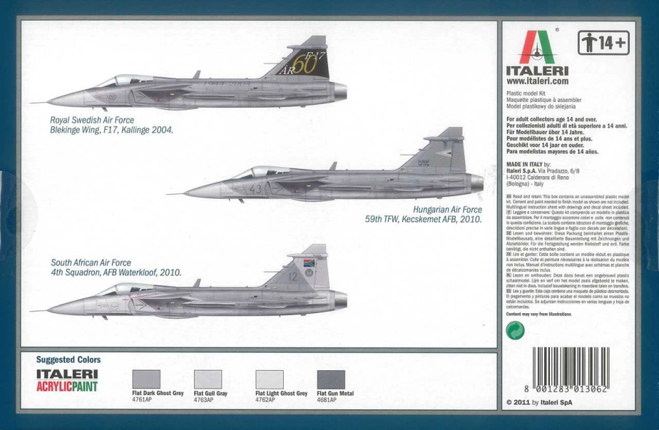Model Kit letadlo 1306 - JAS 39 GRIPEN (1:72)