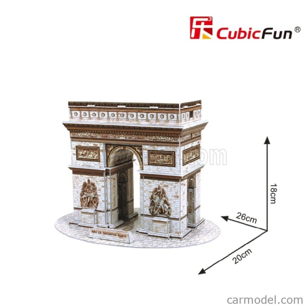 Cubicfun Puzzle 3d z peny Arco Di Trionfo Parigi cm. 26x20x18 - 26 Pezzi - 26 dielikov /