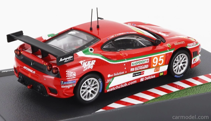 Edicola Ferrari F430 Gt2 4.0l V8 Team Af Corse N 95 24h Le Mans 2010 Jean Alesi - Giancarlo Fisichello - Toni Vilander 1:43 červená