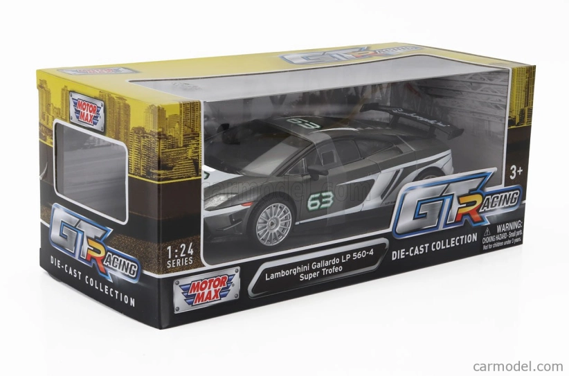Motor-max Lamborghini Gallardo Lp560-4 N 63 Super Trofeo 2011 1:24 Šedá Bílá
