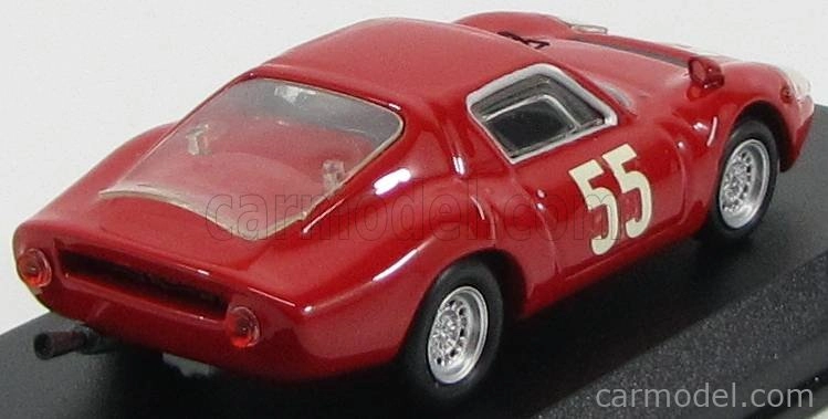 Najlepší model Fiat Abarth Ot1300 Coupe N 55 Monza 1966 Baghetti - Cella - Fischhaber - Furtmayr 1:43 Červená