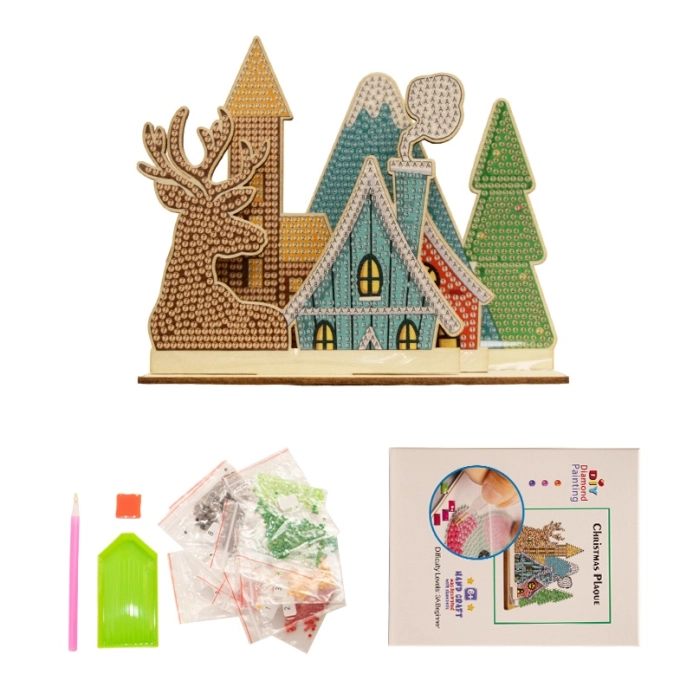 2Kids Toys Diamantové maľovanie so stojanom Sobia dedinka