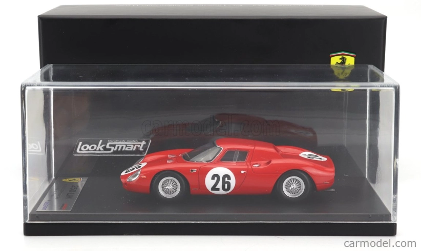 Looksmart Ferrari 250lm Coupe N 26 1000km Paris 1966 David Piper - Mike Parkes 1:43 Red