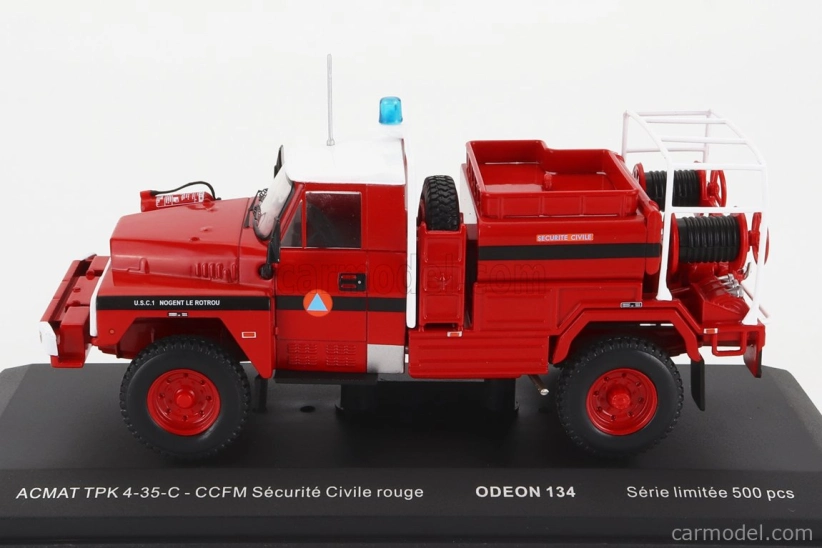 Odeon Acmat Tpk 4-35-c Cisterna Ccfm Securite Civile 1985 1:43 červená biela