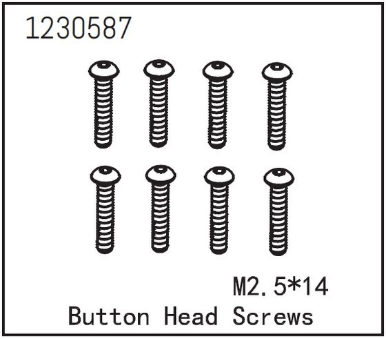 Button Head Screw M2.5*14 (8)