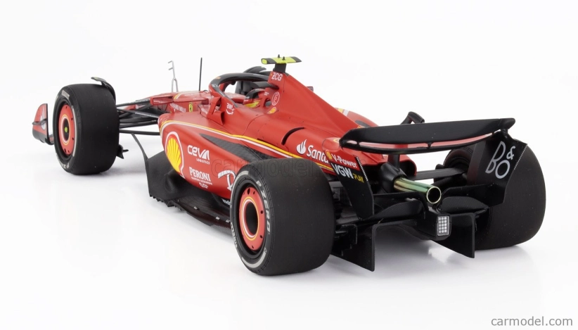 Bbr-models Ferrari F1 Sf-24 Team Scuderia Ferrari N 55 Winner Australian Gp 2024 Carlos Sainz - Polifoam Packaging 1:18 Červená Černá