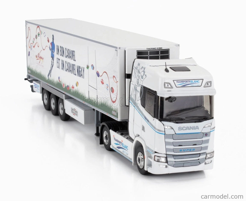 Eligor Scania S500 Semi Frigo Truck Cassonato Chereau Transports Blanc Nigay Rugby 2024 1:43 Bílá