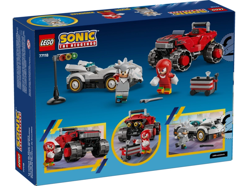 LEGO Sonic the Hedgehog - Silver a jeho auto vs. Knuckles a jeho monster truck