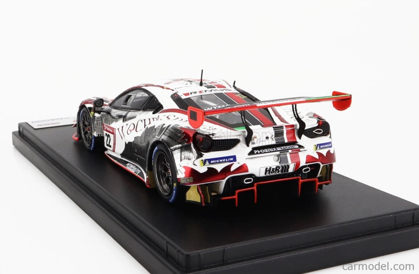 Looksmart Ferrari 488 Gt3 Evo 3.9l Turbo V8 Team Wtm Phoenix Racing N 22 24h Nurburgring 2021 Indy Dontje - Daniel Keilwitz - Jochen Krumbach - Georg Weiss 1:43 Biela červená čierna