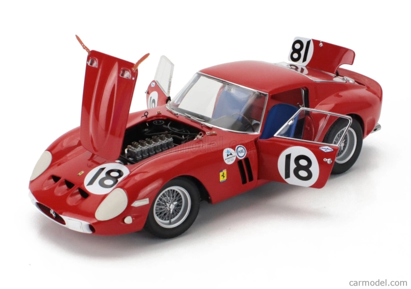 Kyosho Ferrari 250 Gto Team Nart N 18 Winner 3h Daytona 1963 Pedro Rodriguez 1:18 Červená