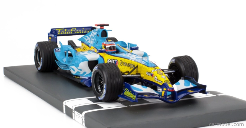 Minichamps Renault F1 R25 Team Renault F1 N 5 Majster sveta 2. Gp Belgicka 2005 Fernando Alonso 1:18 Svetlo modrá žltá