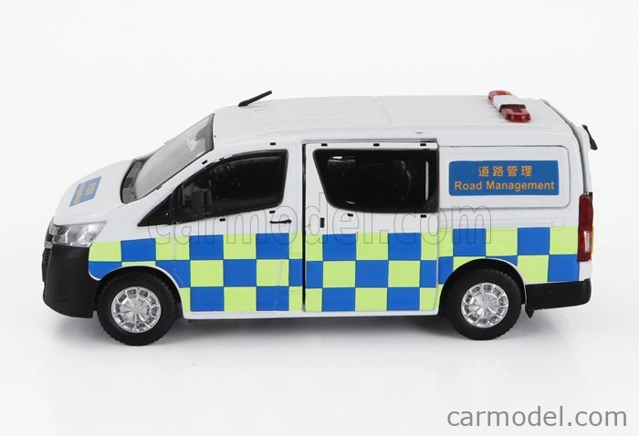 Tiny toys Toyota Hiace Minibus Hong Kong Police 2009 1:64 Bílá Modrá Žlutá