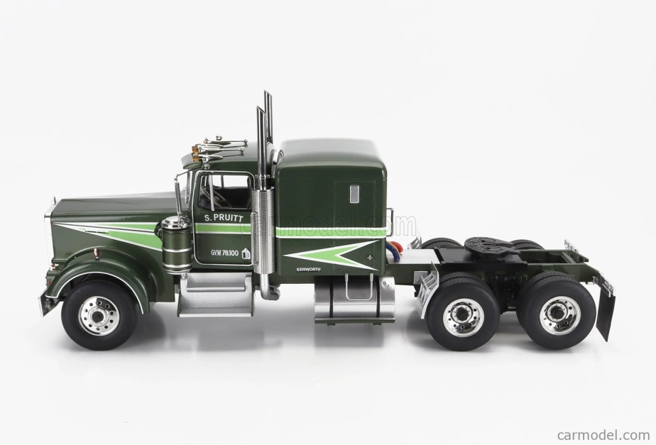 Road-kings Kenworth W900 Tractor Truck 3-assi Moving On 1989 1:18 Zelená