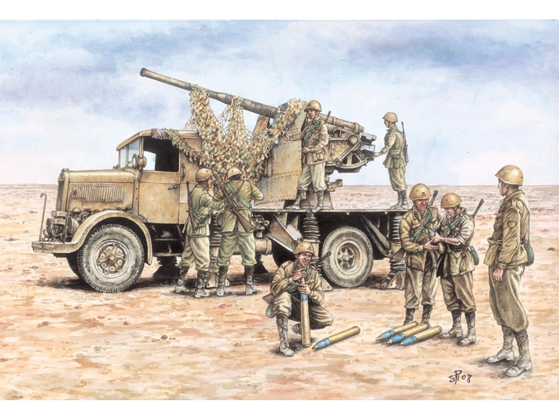 Italeri Easy Kit – Autocannon Ro3 with 90/53 AA gun (1:72)