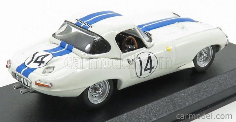 Best-model Jaguar E-type N 14 24h Le Mans 1963 Hansgen - Pabst 1:43 Bílá Modrá