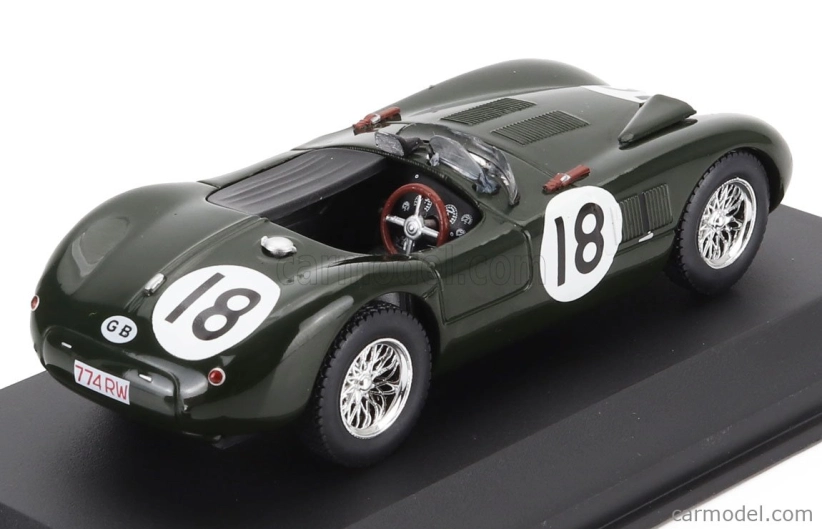 Edicola Jaguar Xk120 C-type Spider 3.4l Team Jaguar Cars Ltd N 18 Winner 24h Le Mans 1953 Tony Rolt - Duncan Hamilton 1:43 Zelená