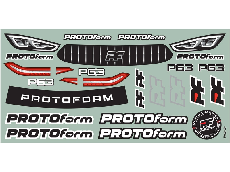 Karoséria PROTOform 1:10 P63 Pro-Lite (šírka na ceste 190 mm)