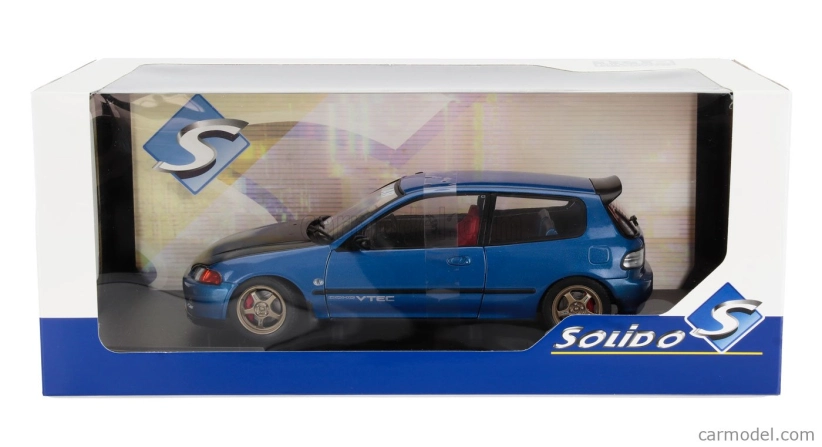 Solido Honda Civic (eg6) Sir Ii Works 1991 1:18 Pearl Blue Black