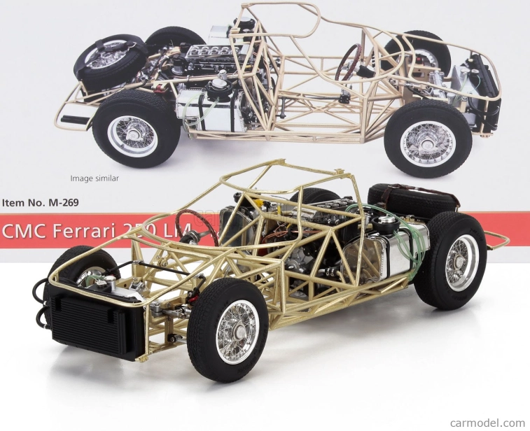 Cmc Ferrari 250lm Car Body + Rolling Chassis 1963 - Con Vetrina - With Showcase 1:18 Red