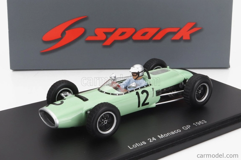 スパーク 1/43 ロータス24 #12 モナコGP 1963 Jim Hall Spark-model Lotus F1 24 N 12 Monaco Gp 1963 Jim Hall 1:43 Velmi