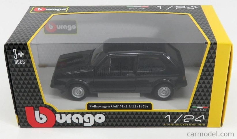 Bburago Volkswagen Golf Mki Gti 1979 1:24 čierna