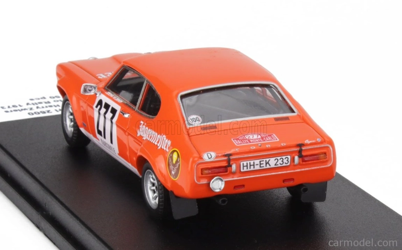 Trofeu Ford england Capri 2600 (night Version) N 277 Rally Montecarlo 1973 Jochi Kleint - Harry Zwiers 1:43 Orange