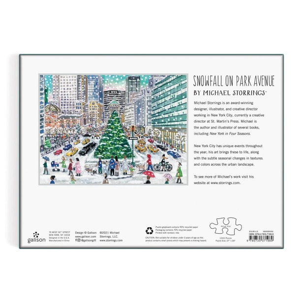 Galison Michael Storrings Sněžení na Park Avenue 1000 dílků