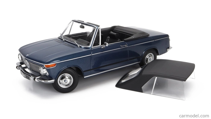 BMW 2002 Cabriolet 1968 v mierke kk - s odnímateľnou mäkkou strechou 1:18 Blue Met