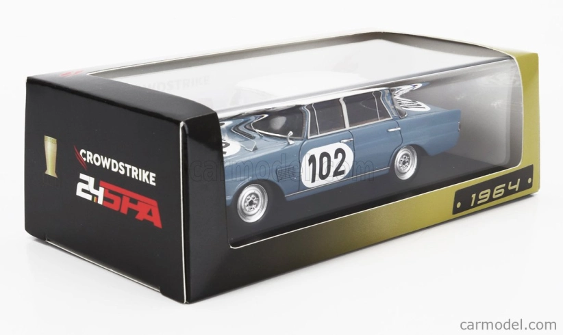 Spark-model Mercedes benz 300 Se 3.0l N 102 Víťaz 24h Spa 1964 Robert Crevits - Gustave Gosselin 1:43 Svetlo modrá biela