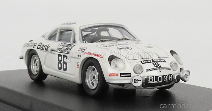 Trofeu Renault Alpine A110 N 86 Rally Rac Lombard 1972 J.robinson - D.rodgers 1:43 Bílá