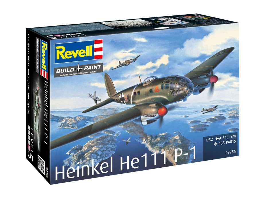Plastic ModelKit letadlo 03755 - Heinkel He 111P-1 (1:32)