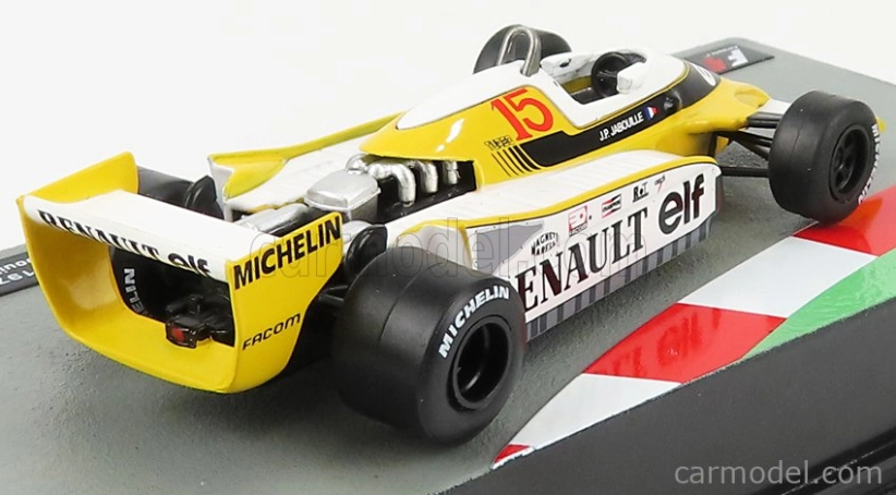 Edicola Renault F1 Rs10 N 15 Sezóna 1979 Jean Pierre Jabouille 1:43 žltá biela