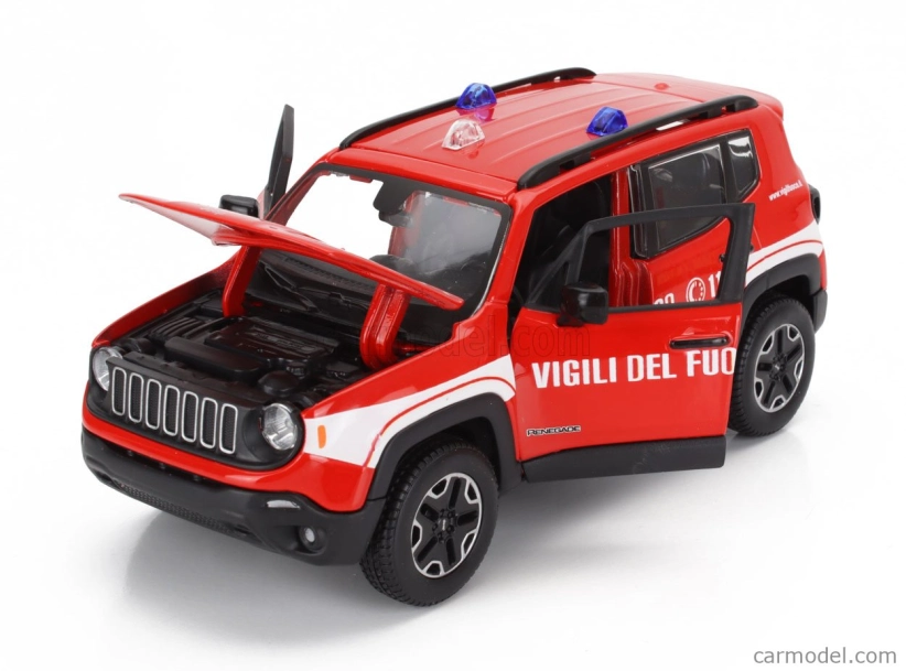 Maisto Jeep Renegade Vigili Del Fuoco 2017 1:24 červená biela