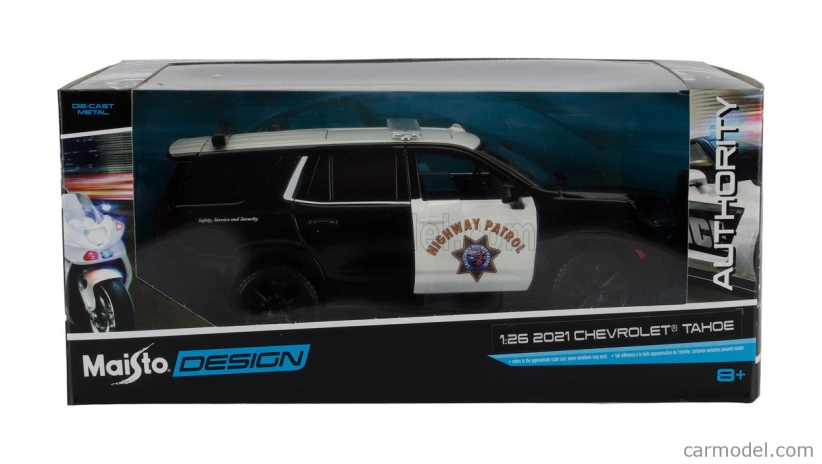 Maisto Chevrolet Chevy Tahoe Policajná diaľničná hliadka 2021 1:26 čierna biela