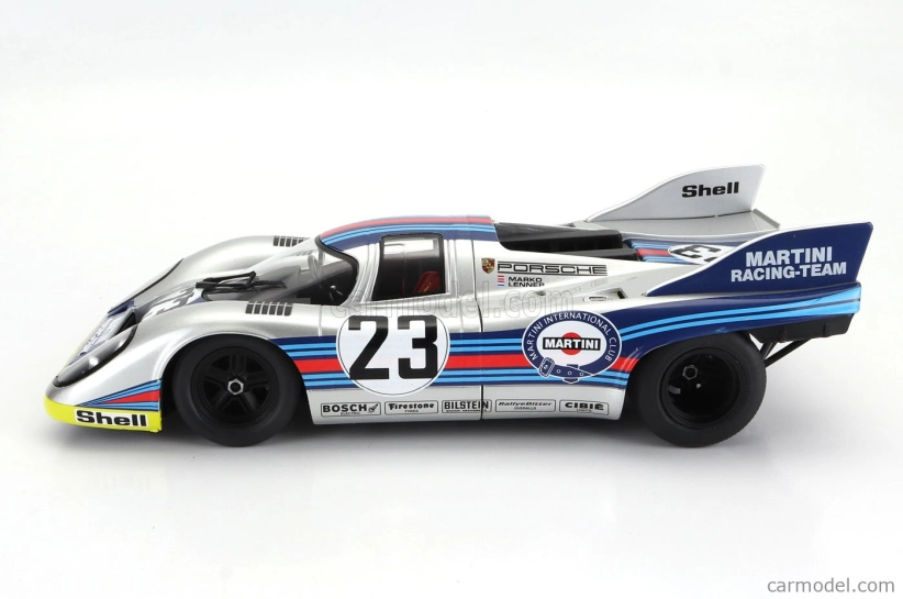 Werk83 Porsche 917k 4.9l Team Martini Racing N 23 1000km Spa 1971 Helmut Marko - Gijs Van Lennep 1:18 Stříbrná Červená Modrá Žlutá