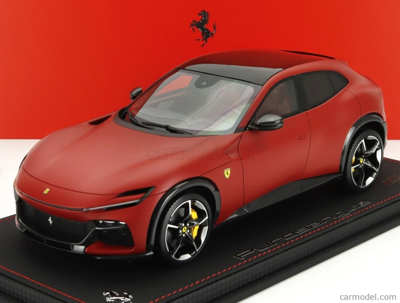 Bbr-models Ferrari Purosangue Suv Panoramic Roof 2022 - Con Vetrina - With Showcase 1:18 Rosso F1-75 - Matná Červená