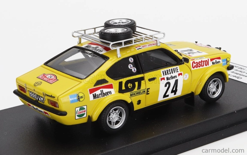 Trofeu Opel Kadett Gt/e (night Version) N 24 Rally Montecarlo 1978 Jerzy Landsberg - Marek Muszynski 1:43 Žlutá