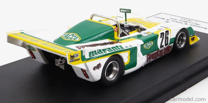 Trofeu Chevron B36 2.0l S4 Team Societe Racing N 26 24h Le Mans 1979 P.rousselot - M.dubois - M.menant 1:43 Bílá Zelená Žlutá