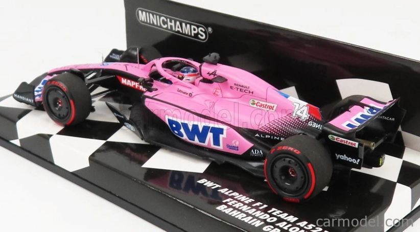Minichamps Renault F1 A522 Team Alpine Bwt N 14 1:43, růžová